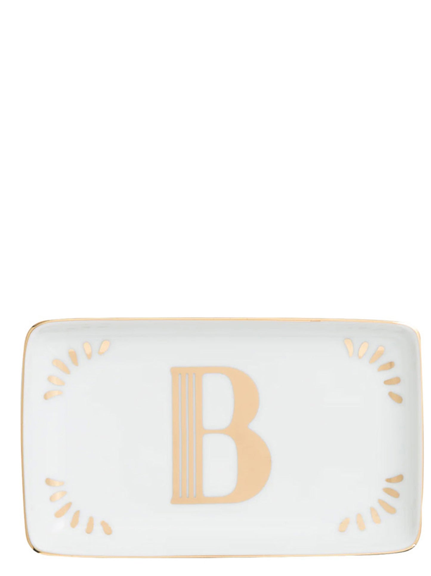 Rectangular letter 'B' valet tray Empty pocket accessories