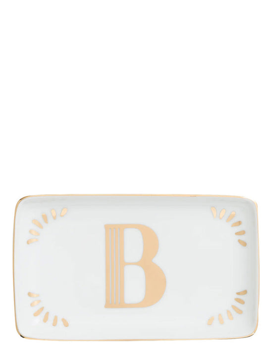 Rectangular letter 'B' valet tray Empty pocket accessories