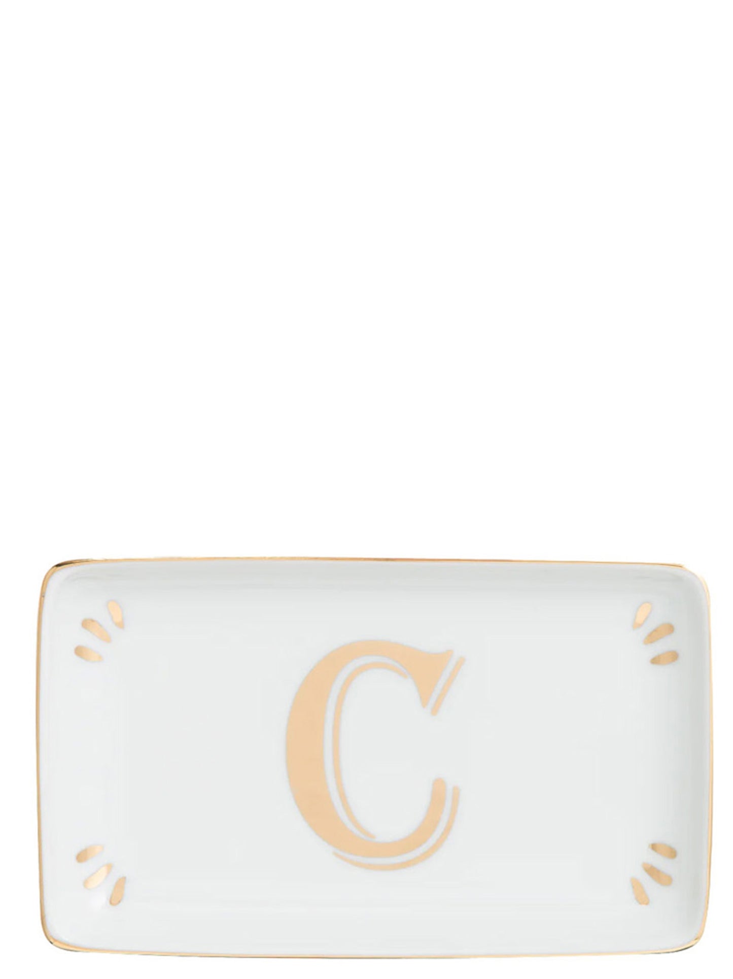 Rectangular letter 'C' valet tray Empty pocket accessories