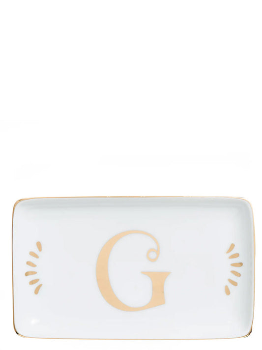 Rectangular letter 'G' valet tray Empty pocket accessories