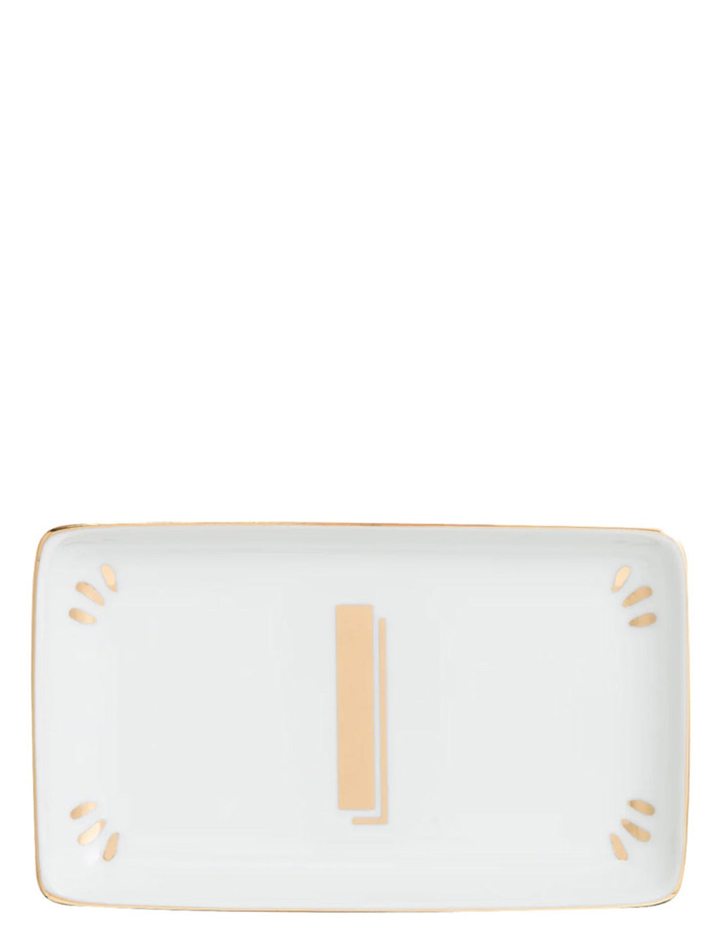 Rectangular letter 'I' valet tray Empty pocket accessories