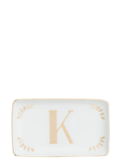 Rectangular letter 'K' valet tray Empty pocket accessories