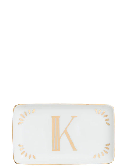 Rectangular letter 'K' valet tray Empty pocket accessories