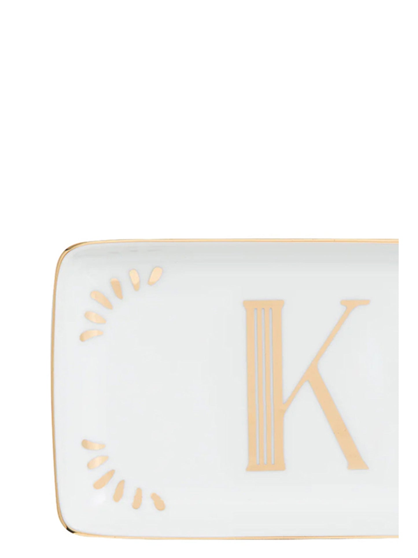 Rectangular letter 'K' valet tray Empty pocket accessories