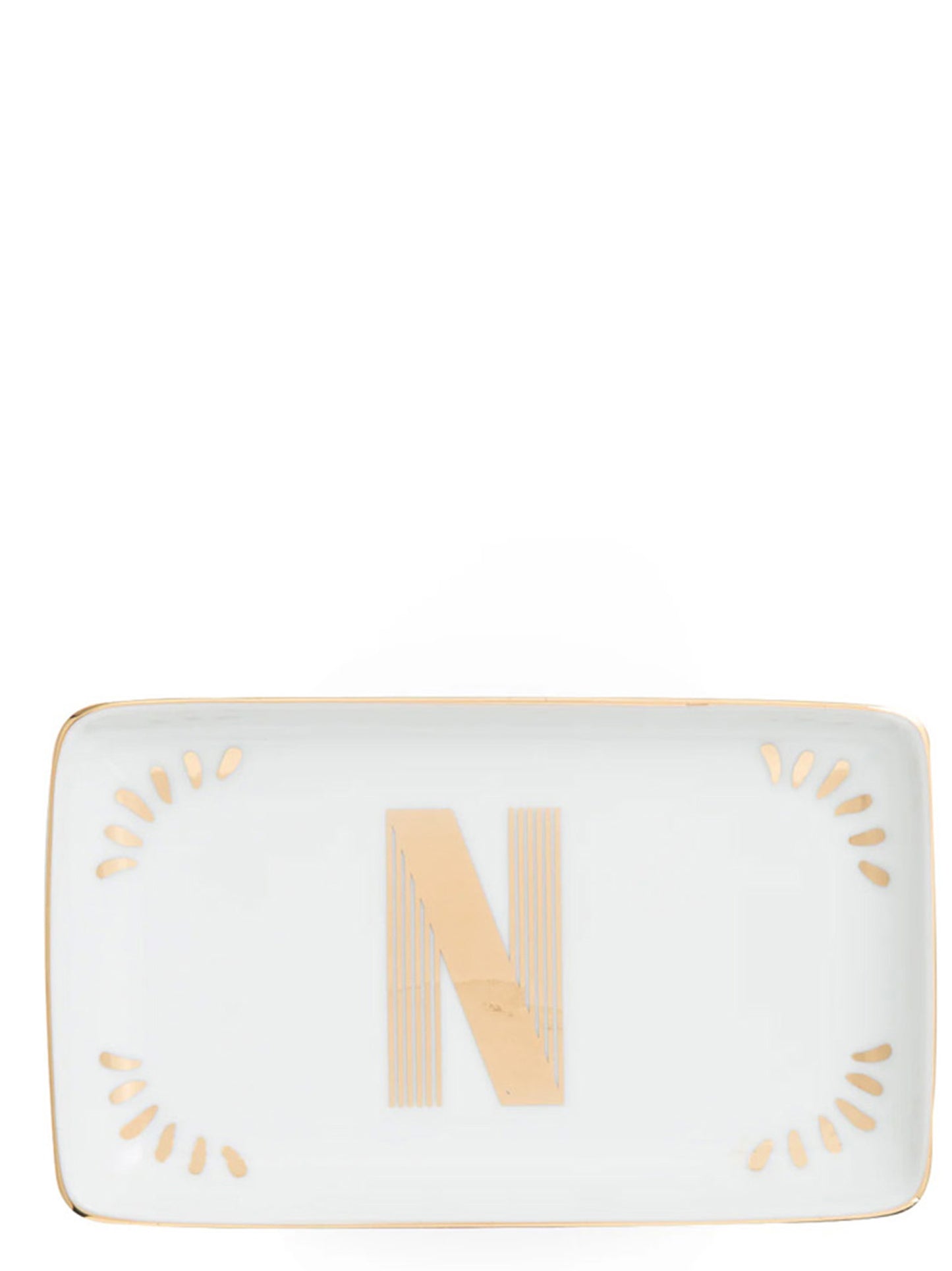 Rectangular letter 'N' valet tray Empty pocket accessories