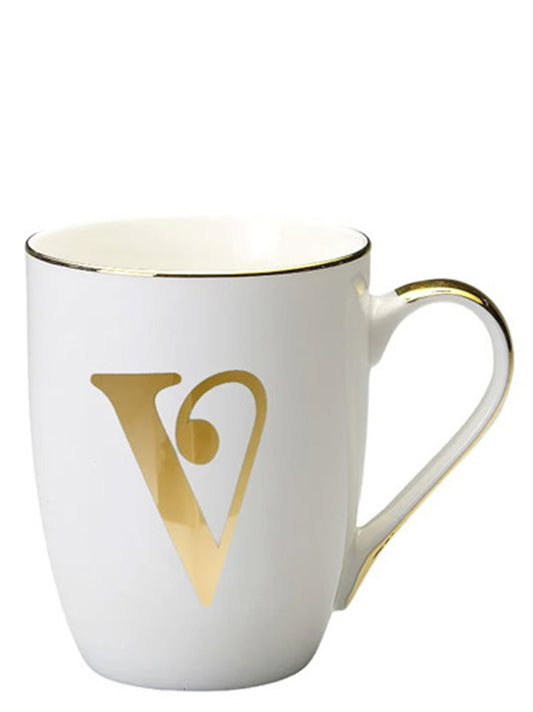 Cup letter 'V' Tea and coffee