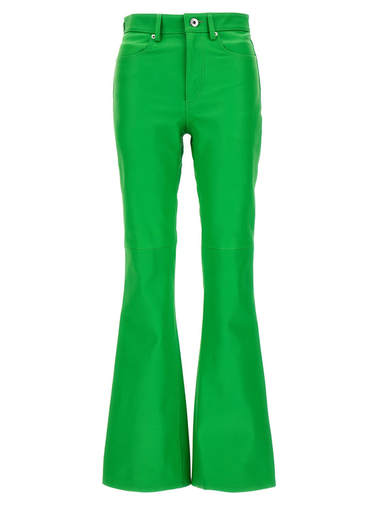 Leather bootcut trousers Pants