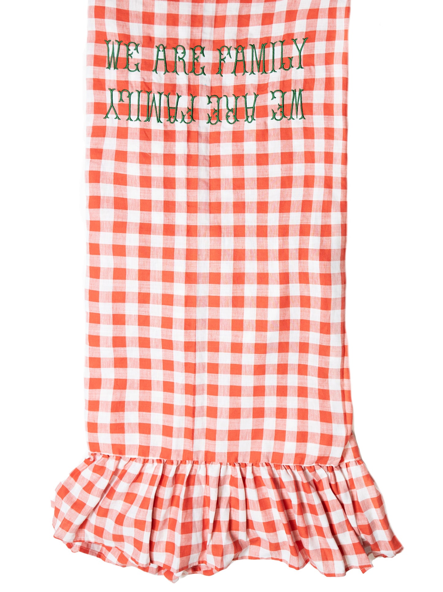 'We are a family' linen Kitchen linen