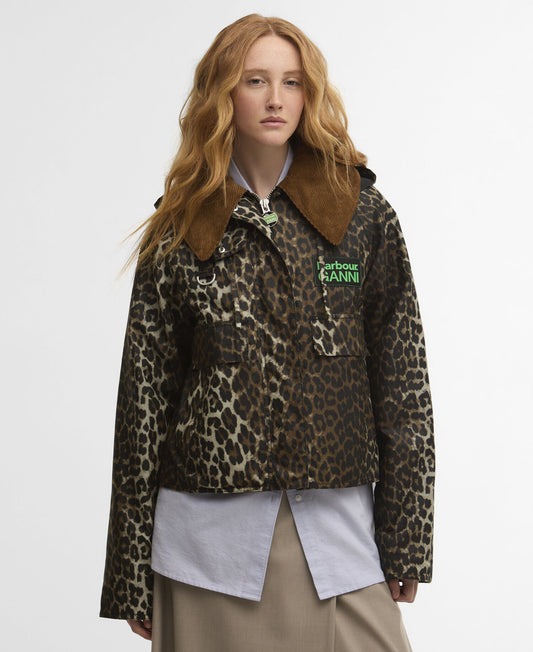 Barbour X Ganni Ba x ganni pri hood wax anorak