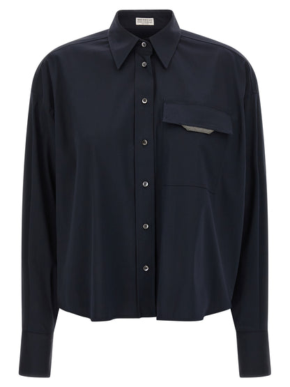 'Shiny Flap Detail' shirt Shirt, blouse