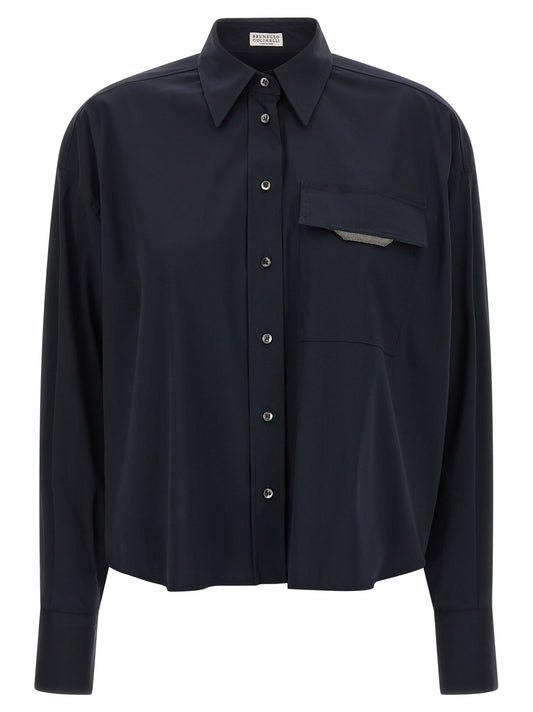 'Shiny Flap Detail' shirt Shirt, blouse