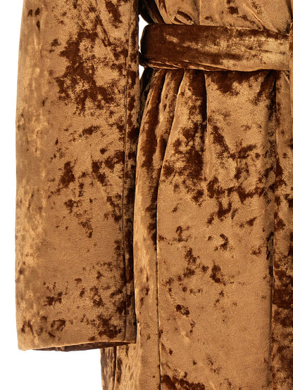'Crushed velvet' coat Coats, trench coats
