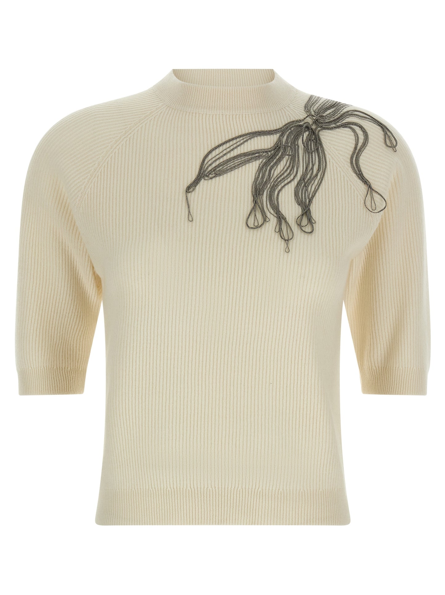 'Shiny Flower Embroidery' sweater Sweater, cardigans