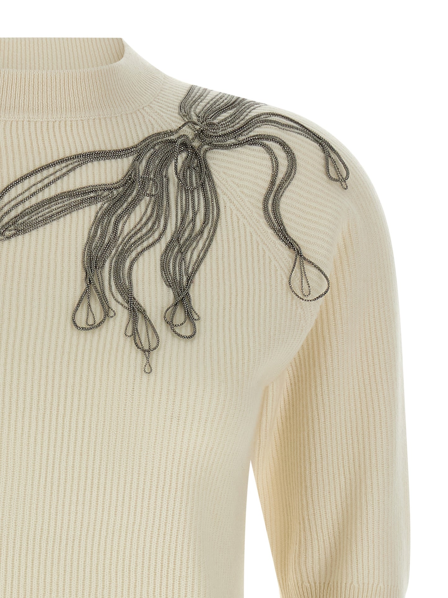 'Shiny Flower Embroidery' sweater Sweater, cardigans