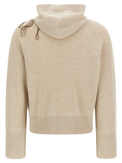 'Shiny Flower Embroidery' sweater Sweater, cardigans