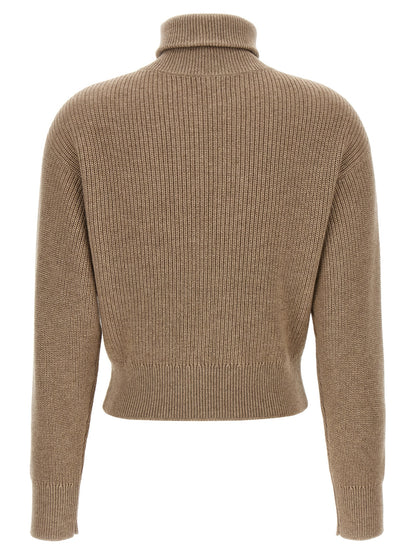 'Shiny Flap Detail' cropped cardigan Sweater, cardigans