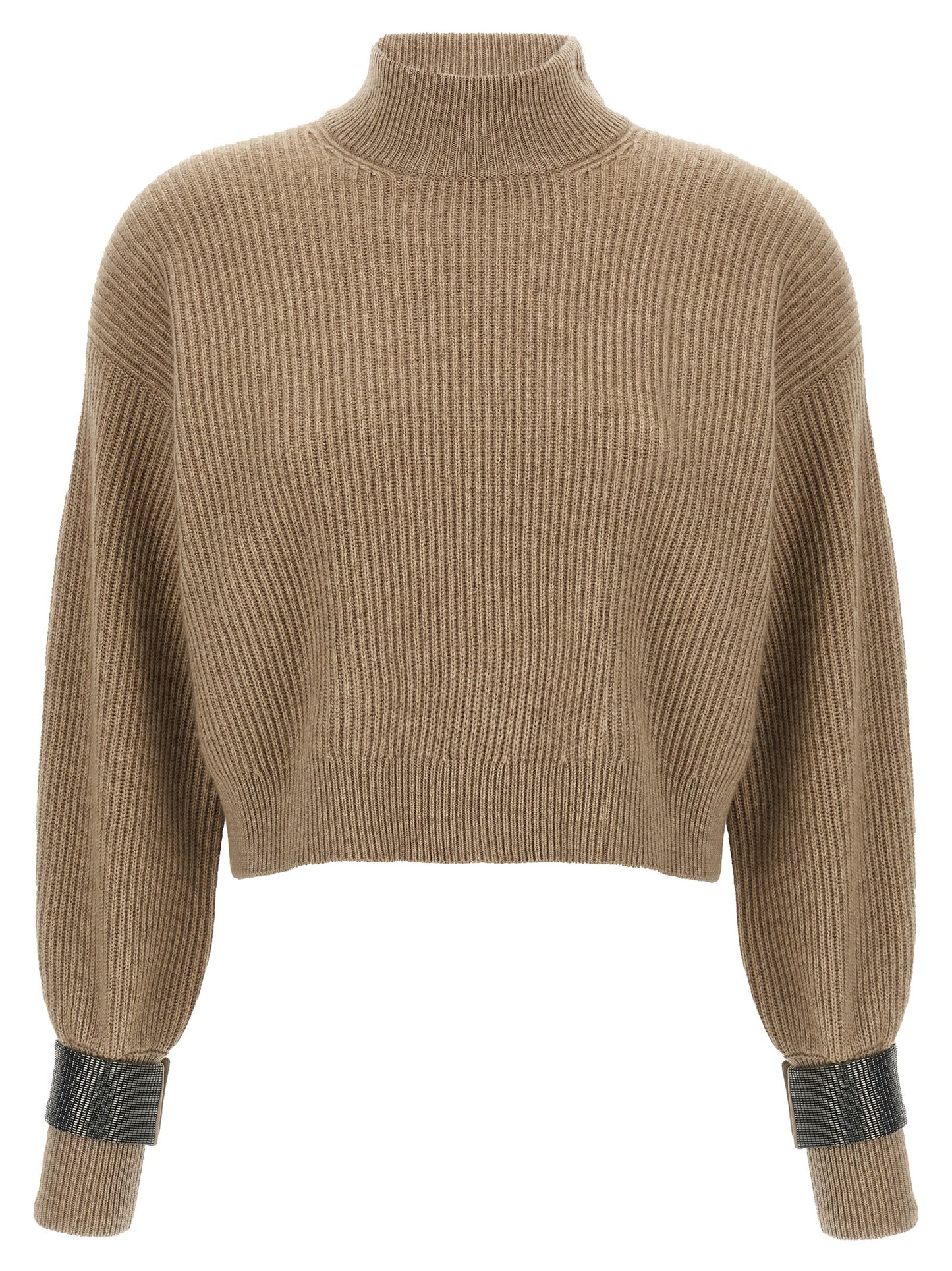 Monile crop cuff sweater Sweater, cardigans