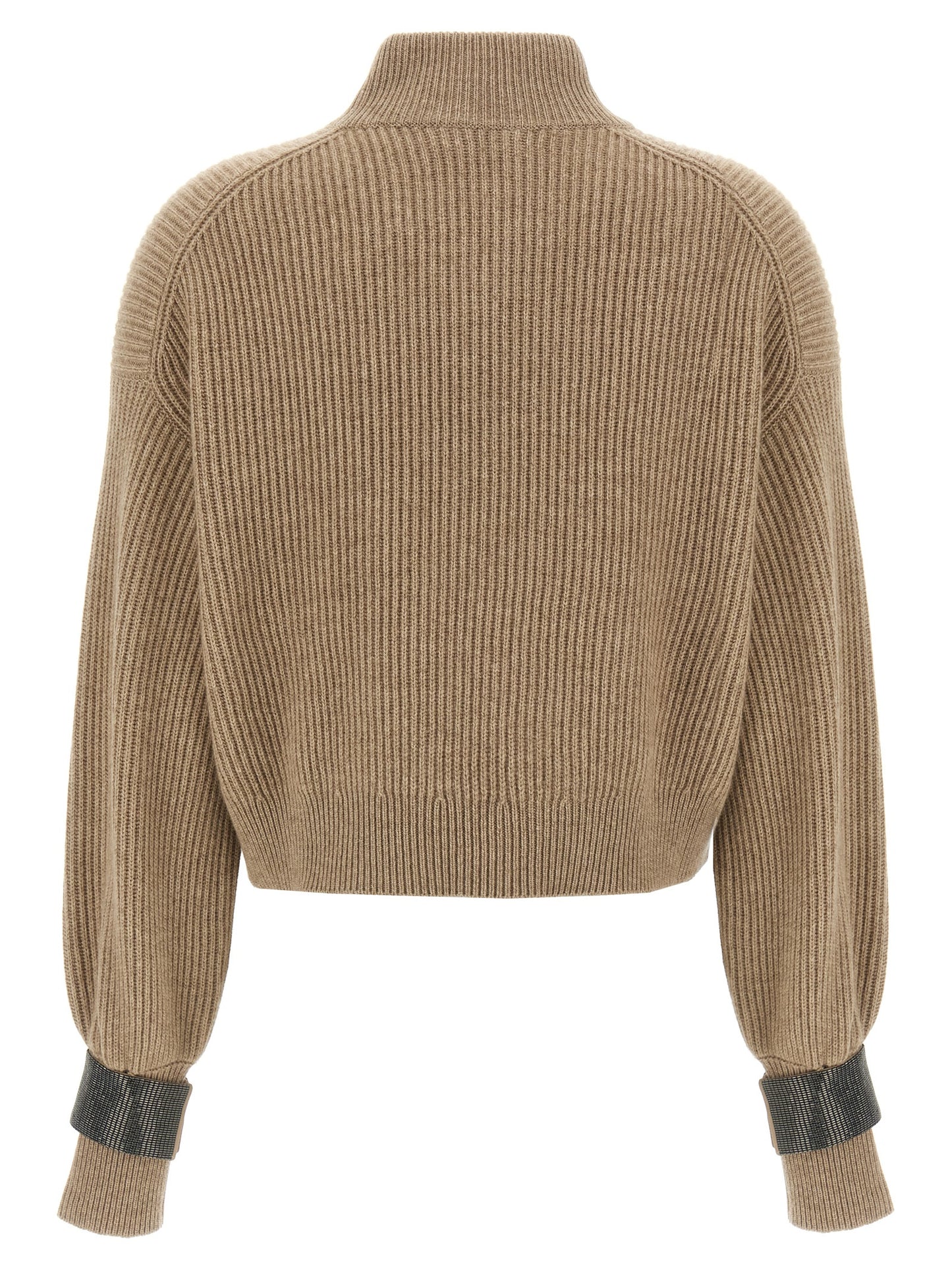 Monile crop cuff sweater Sweater, cardigans