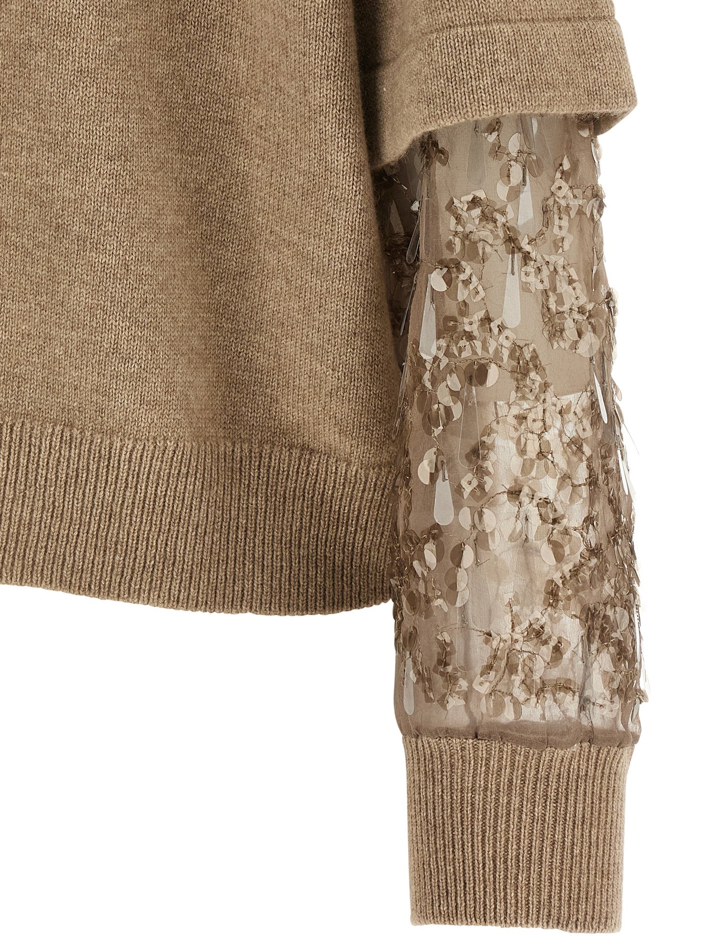 Sequin sleeve sweater Sweater, cardigans