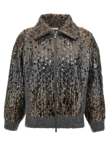 'Dazzling Dégradé Embroidery' cardigan Sweater, cardigans