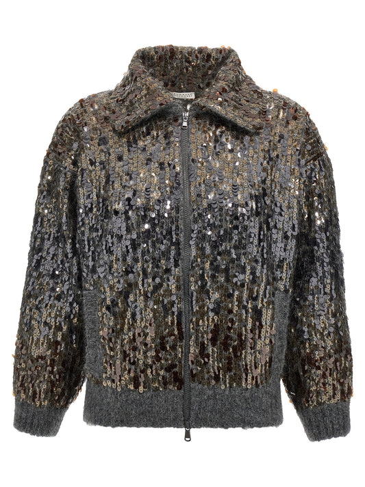 'Dazzling Dégradé Embroidery' cardigan Sweater, cardigans