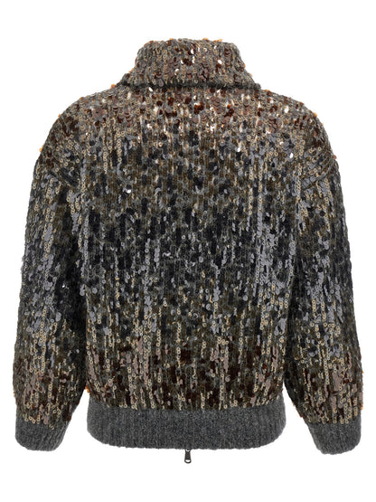 'Dazzling Dégradé Embroidery' cardigan Sweater, cardigans