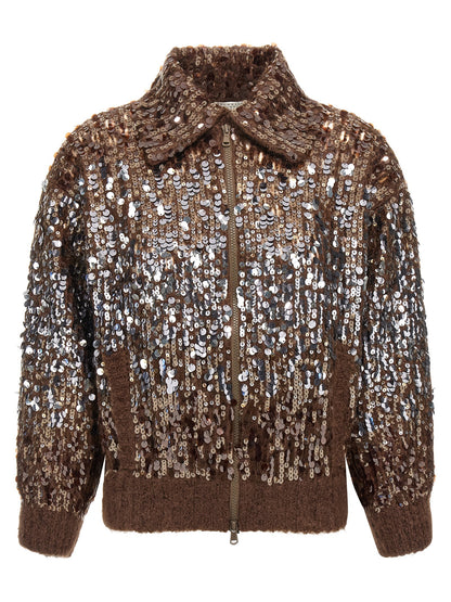 'Dazzling Dégradé Embroidery' cardigan Sweater, cardigans