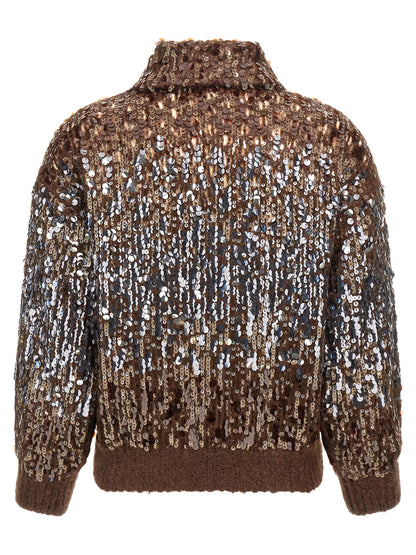 'Dazzling Dégradé Embroidery' cardigan Sweater, cardigans