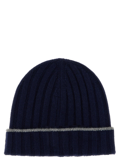 Contrast line beanie Hats