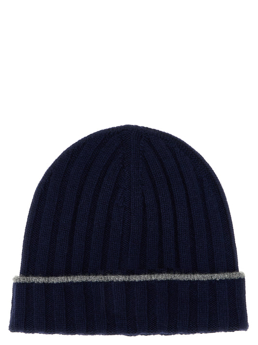 Contrast line beanie Hats
