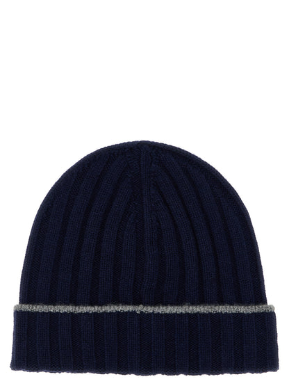 Contrast line beanie Hats