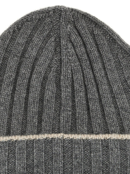 Contrast line beanie Hats