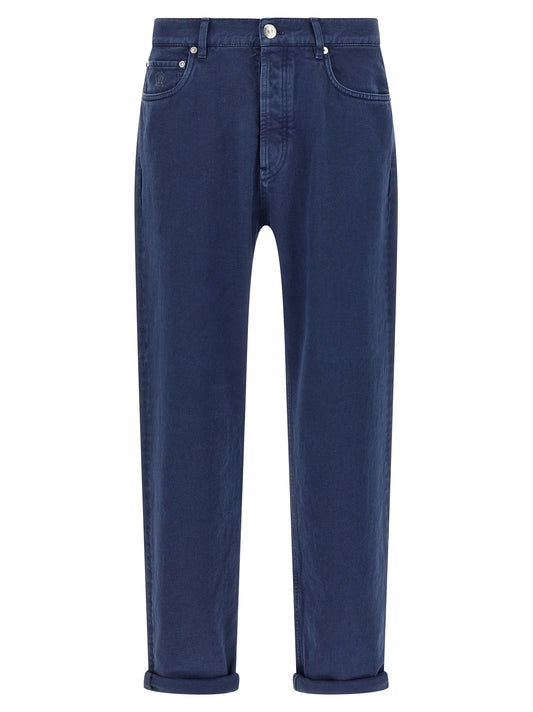 Garment-dyed denim jeans Jeans