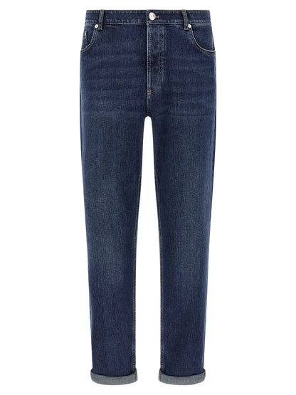 Logo embroidery stretch jeans Jeans