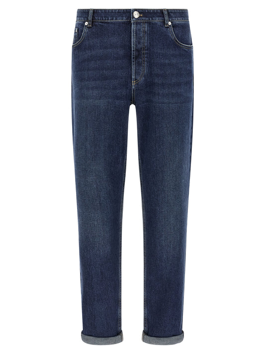 Logo embroidery stretch jeans Jeans