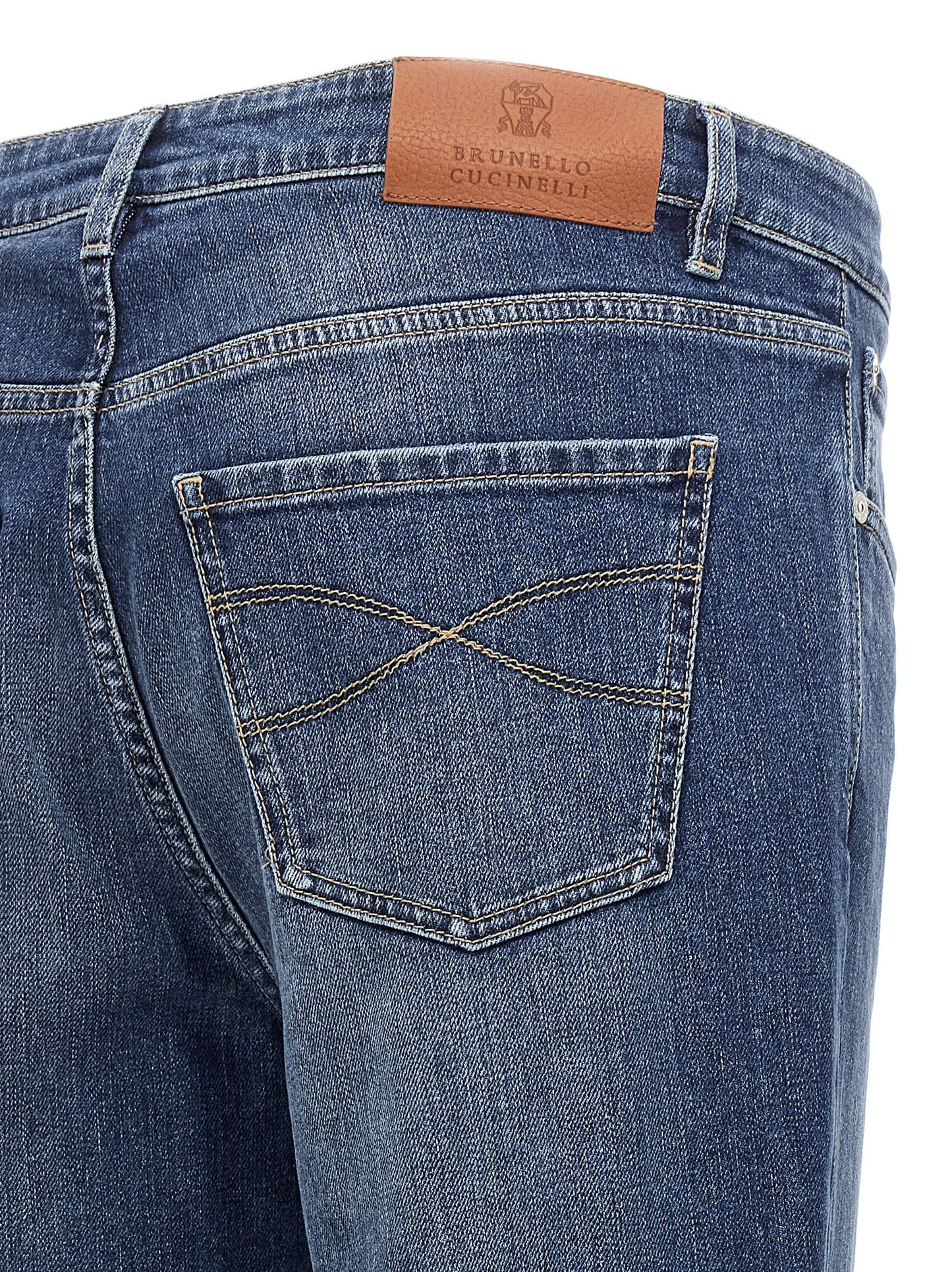 Logo embroidery stretch jeans Jeans