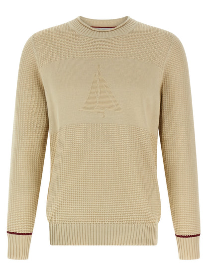 Waffle stitch cotton sweater Sweater, cardigans