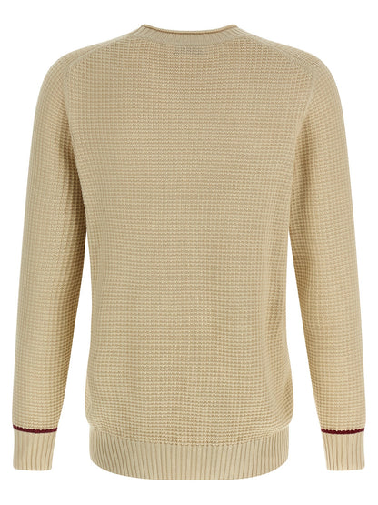 Waffle stitch cotton sweater Sweater, cardigans