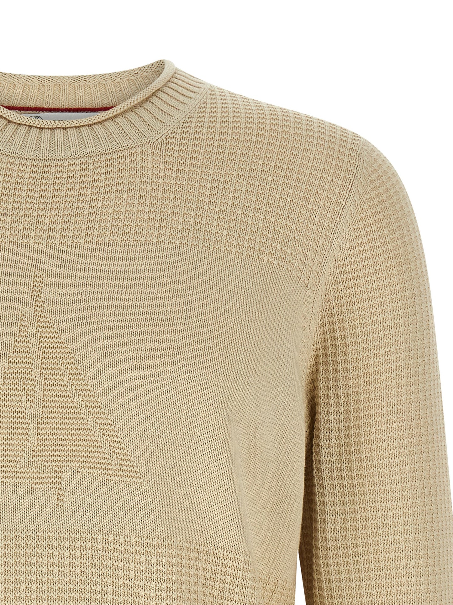 Waffle stitch cotton sweater Sweater, cardigans