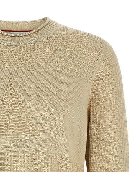 Waffle stitch cotton sweater Sweater, cardigans