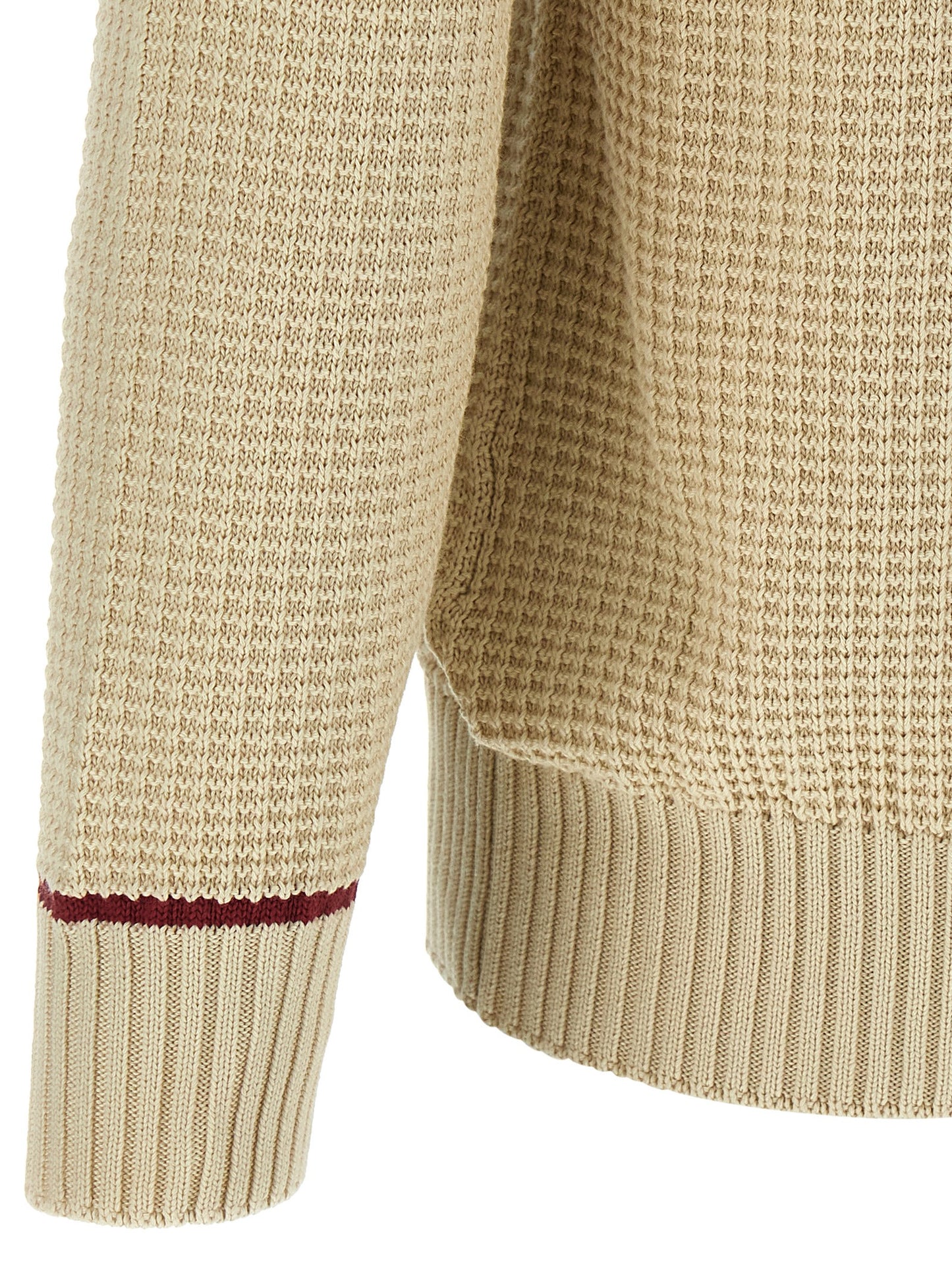 Waffle stitch cotton sweater Sweater, cardigans