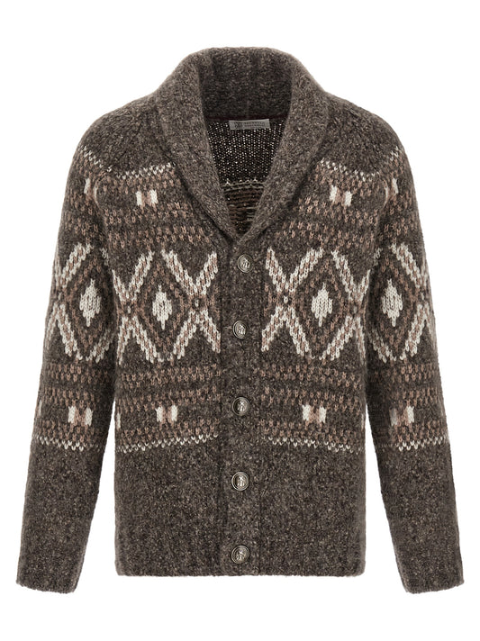'Geometric Jacquard' cardigan Sweater, cardigans