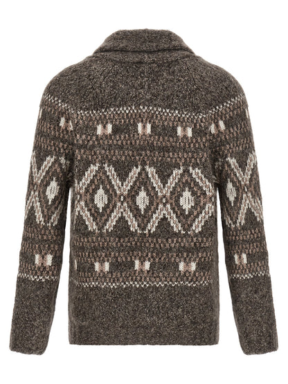 'Geometric Jacquard' cardigan Sweater, cardigans