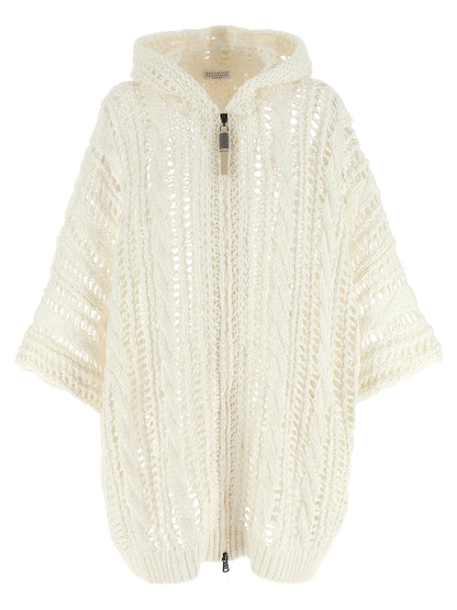 'Cable & Mesh' cardigan Sweater, cardigans