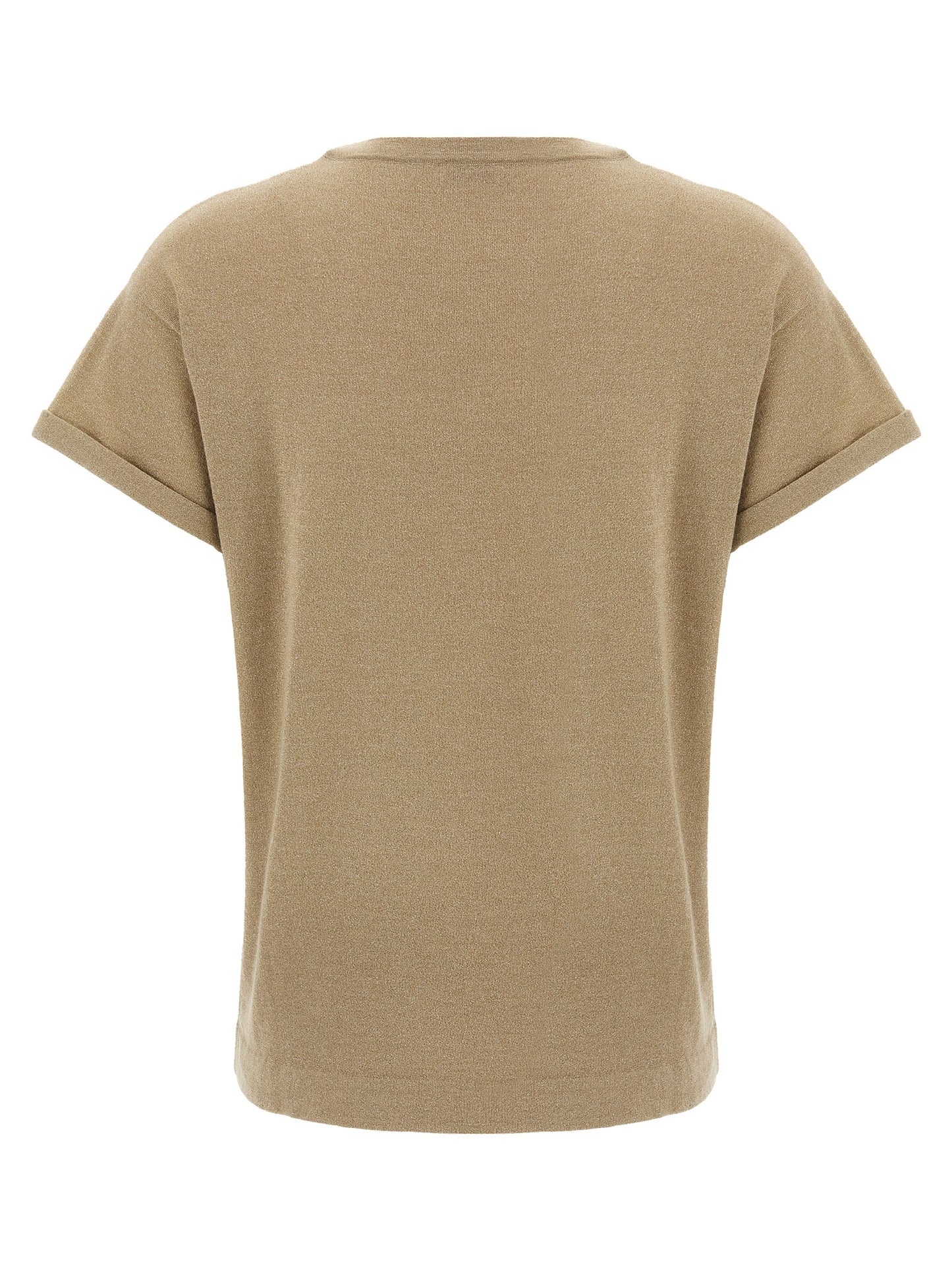 Lamé cashmere t-shirt T-shirt