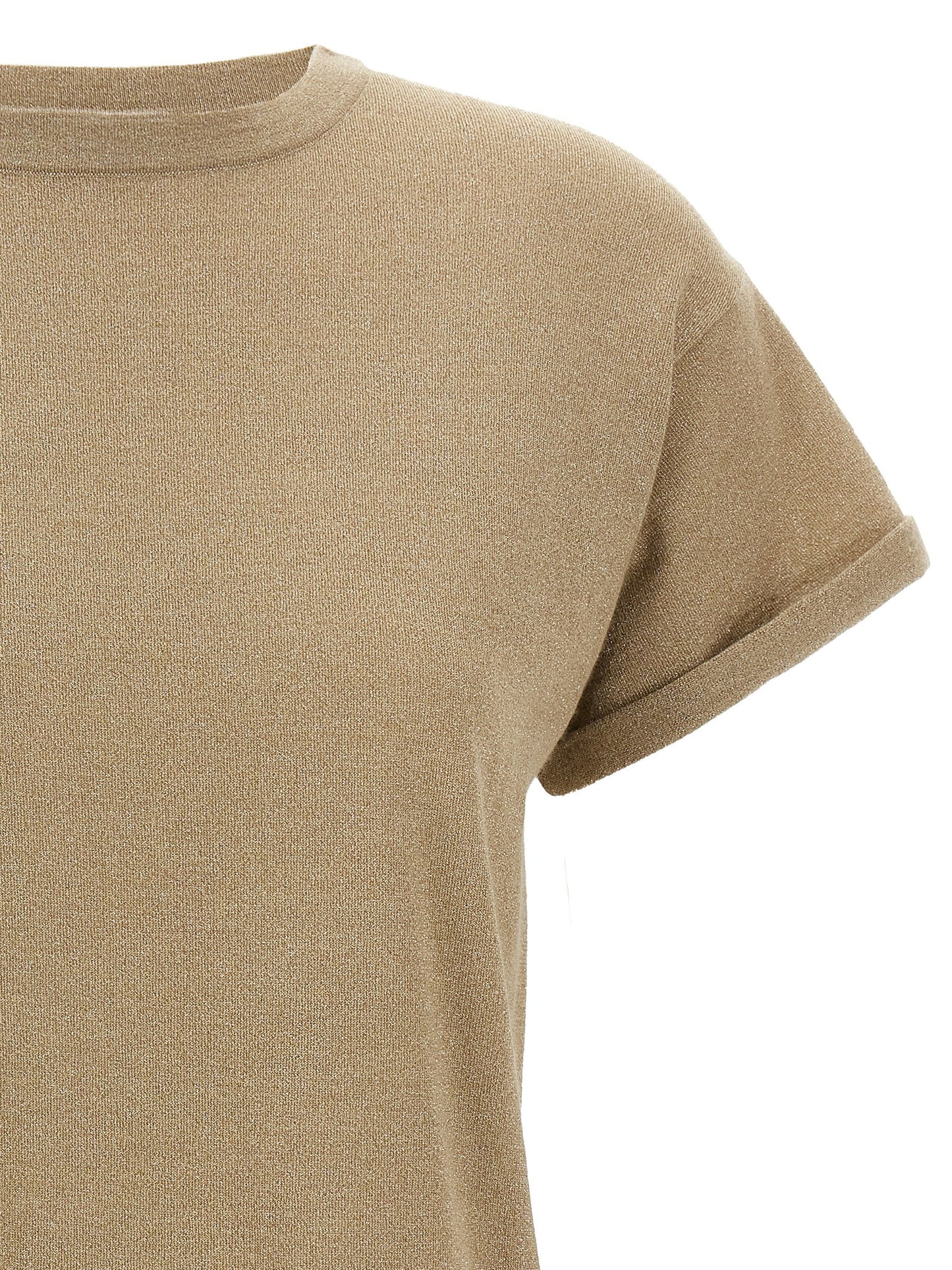 Lamé cashmere t-shirt T-shirt