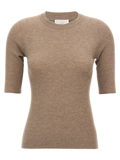Lurex ribbed sweater Sweater, cardigans
