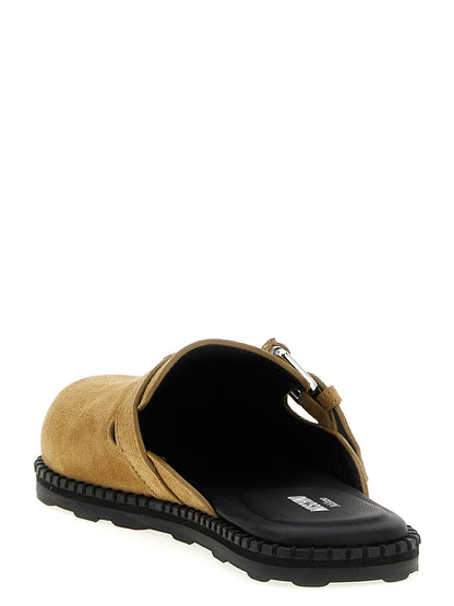 Suede sabots Flat shoes