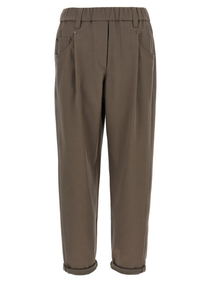 Shiny Bartack pants Pants