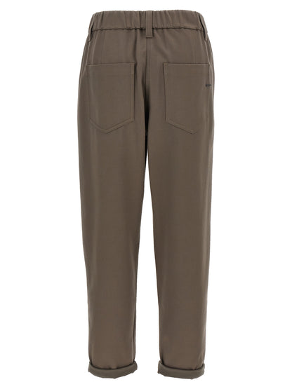 Shiny Bartack pants Pants